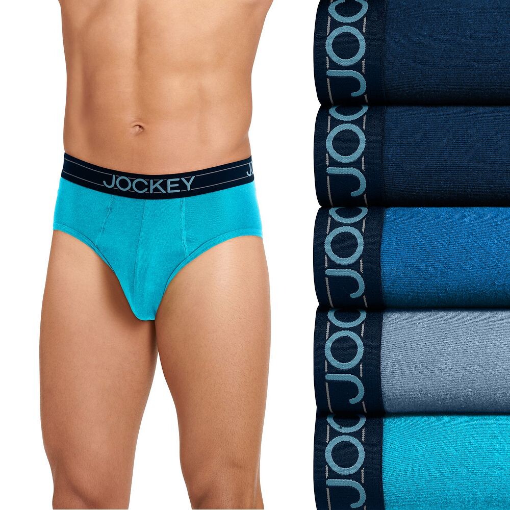 

Мужские трусы Jockey из 5 комплектов хлопка из смесового хлопка, цвет Blue Multi