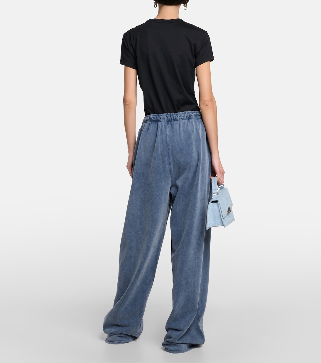 Спортивные брюки felin из хлопкового джерси Acne Studios, синий — фото 3