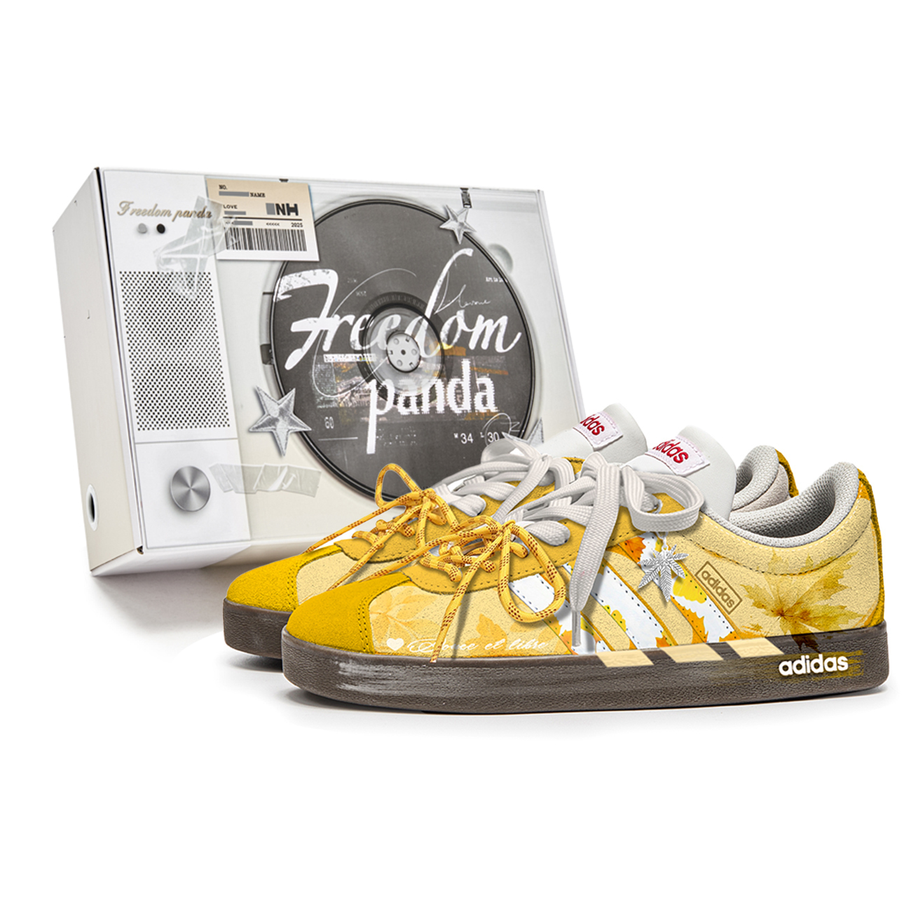 

Adidas VL COURT 2.0 Кроссовки для скейтбординга Unisex Low top Yellow/Brown