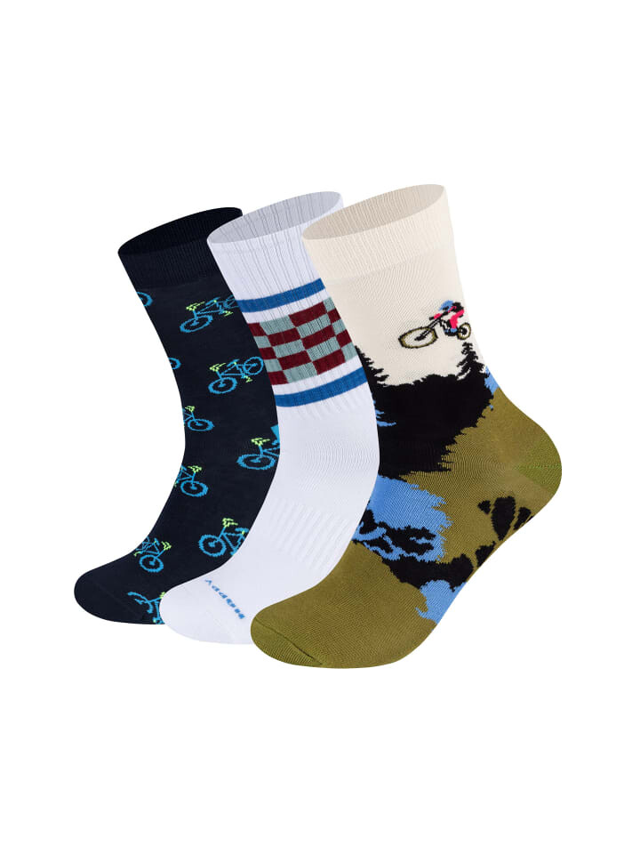 

Носки Happy Socks Bike Checked Stripe and Mountain Bike, цвет multicolor