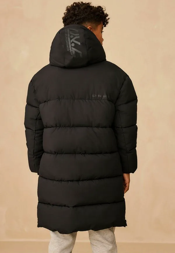 Длинное зимнее пальто, защищающее от дождя Next, Black — фото 3
