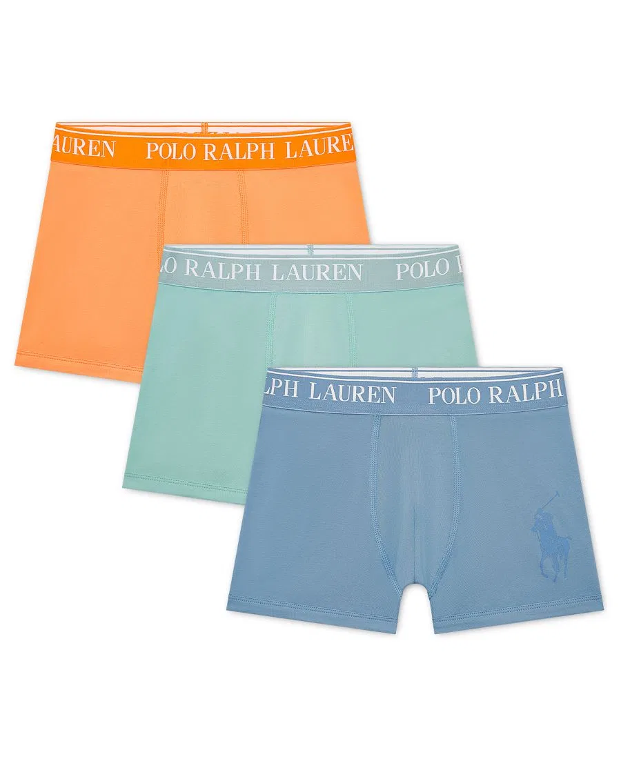 Комплект из 3 трусов-боксеров с логотипом для мальчиков 8-20 лет Polo Ralph Lauren