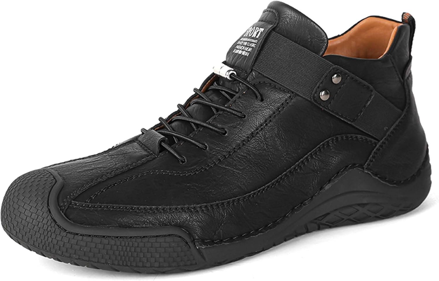 

Мужские повседневные лоферы - Винтажные кожаные туфли с ручной прошивкой - Классические офисные туфли на шнуровке - Дышащие повседневные прогулочные туфли с антискользящей подошвой - Спортивные туфли для улицы Dzbajrqm, черный