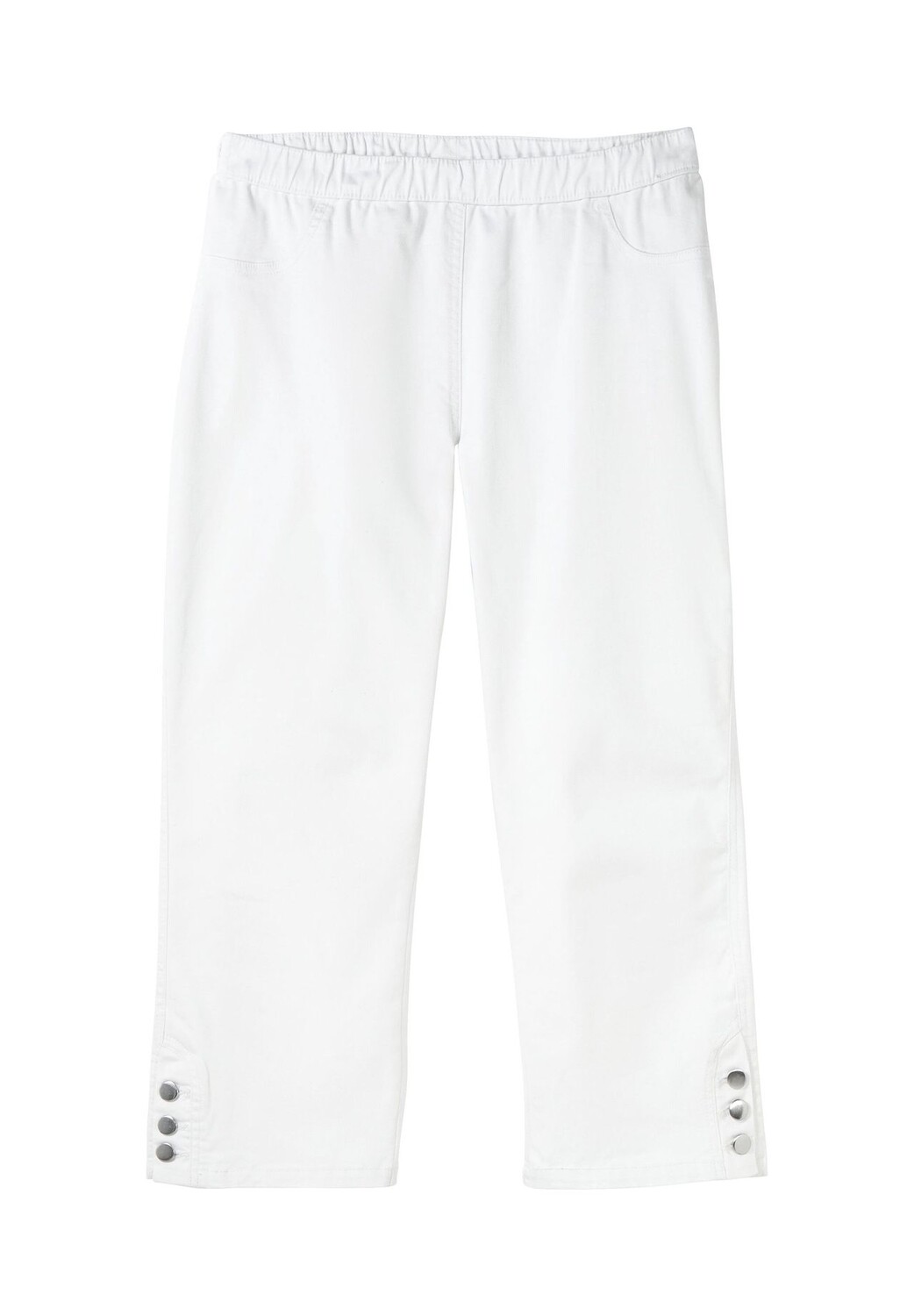 

Джинсы 7/8 с притягиваемым поясом и пуговицами по низу Sheego, цвет White Denim