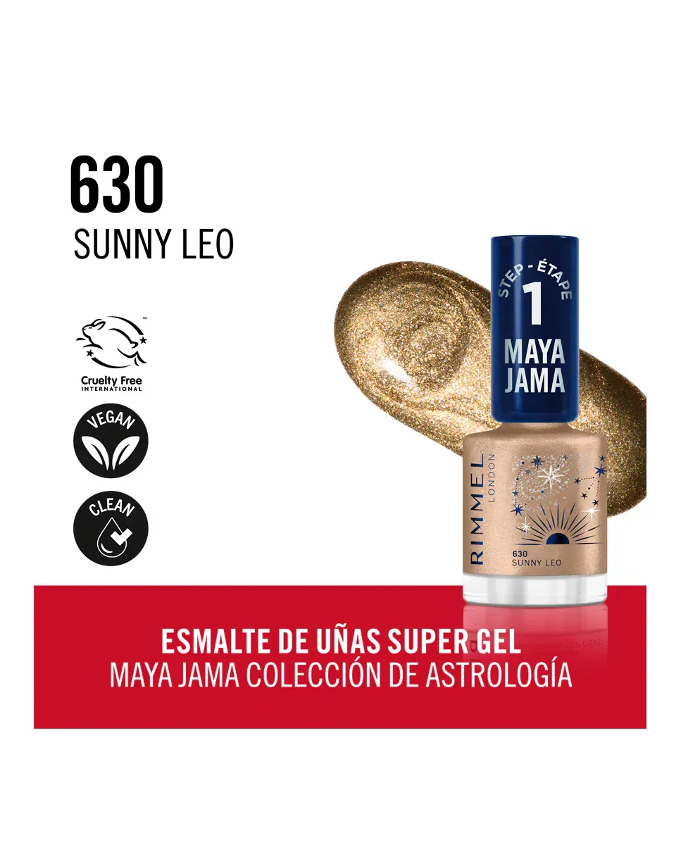 Лак для ногтей Rim Maya Jama Nail Gel London Rimmel, 630 Sunny Leo — фото 4
