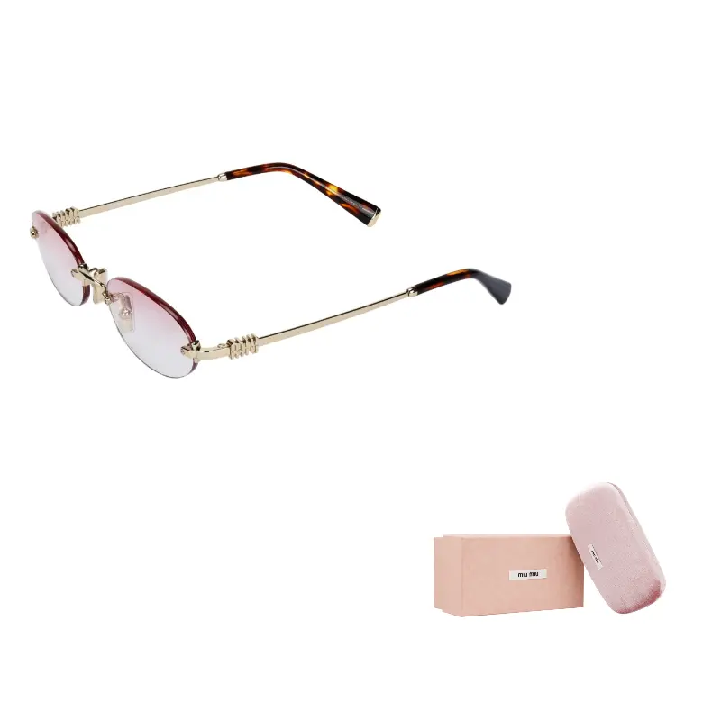 

MIU MIU Солнцезащитные очки овальной формы Eyewear Oval Frame, Gold