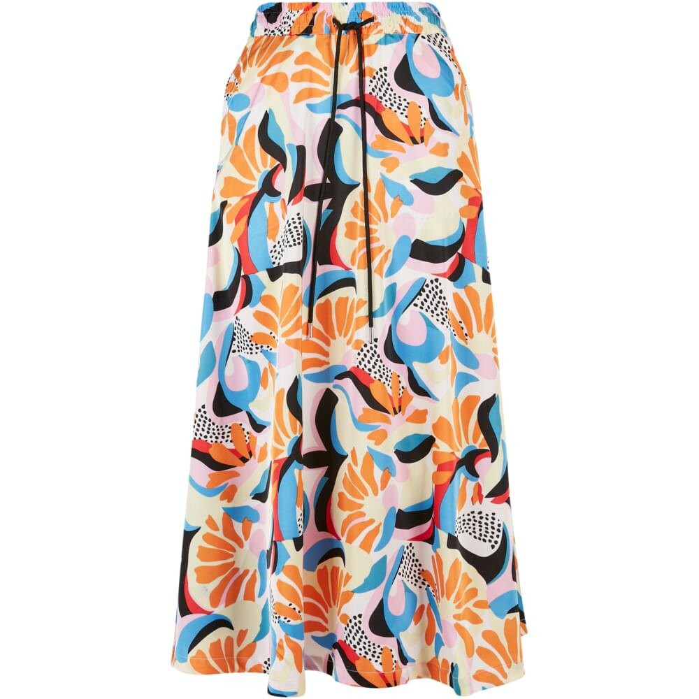 

Юбка Urban Classics Aop Satin Mid Waist Midi, разноцветный