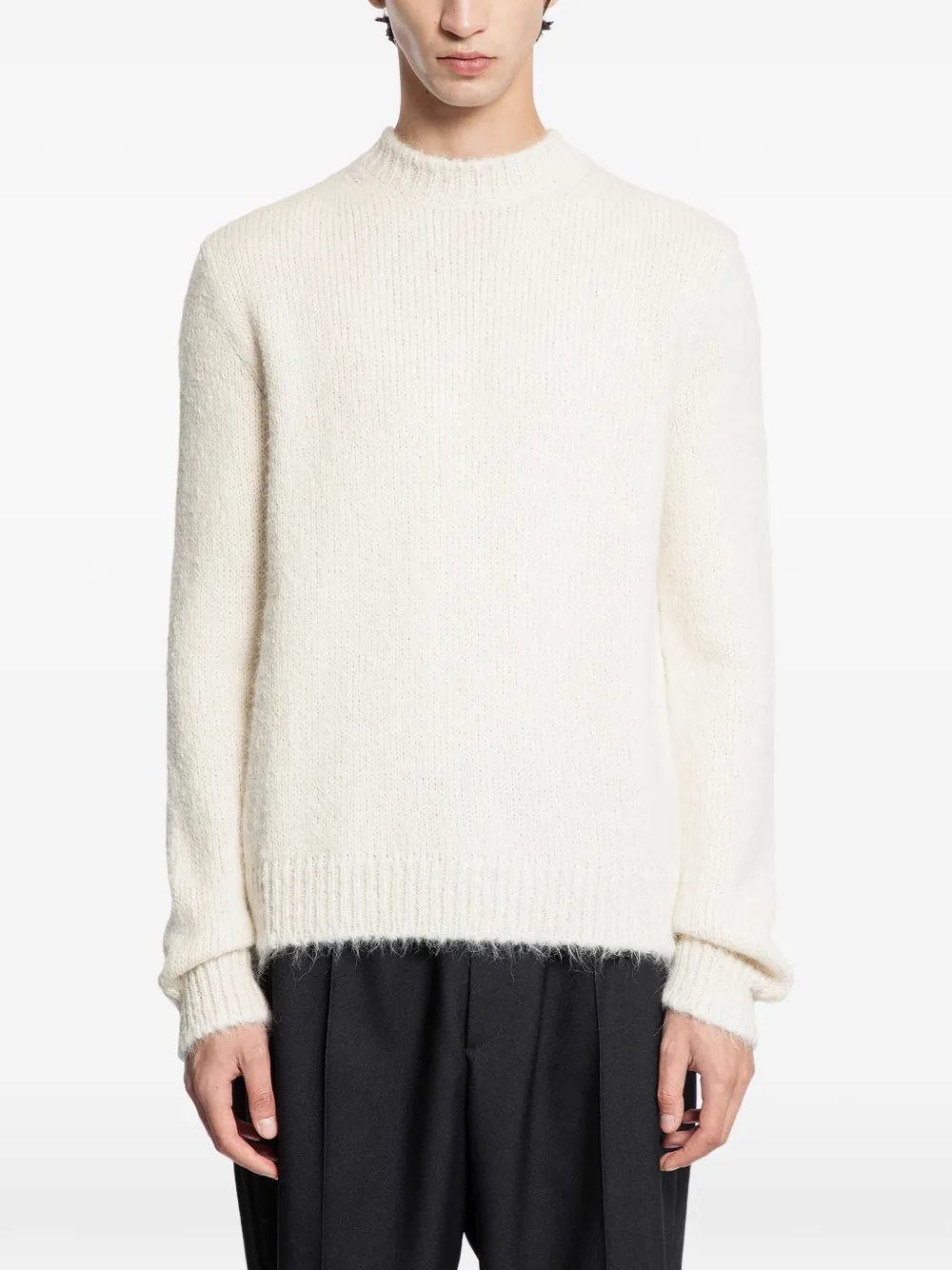 

Джемпер с эффектом начеса Jil Sander, белый