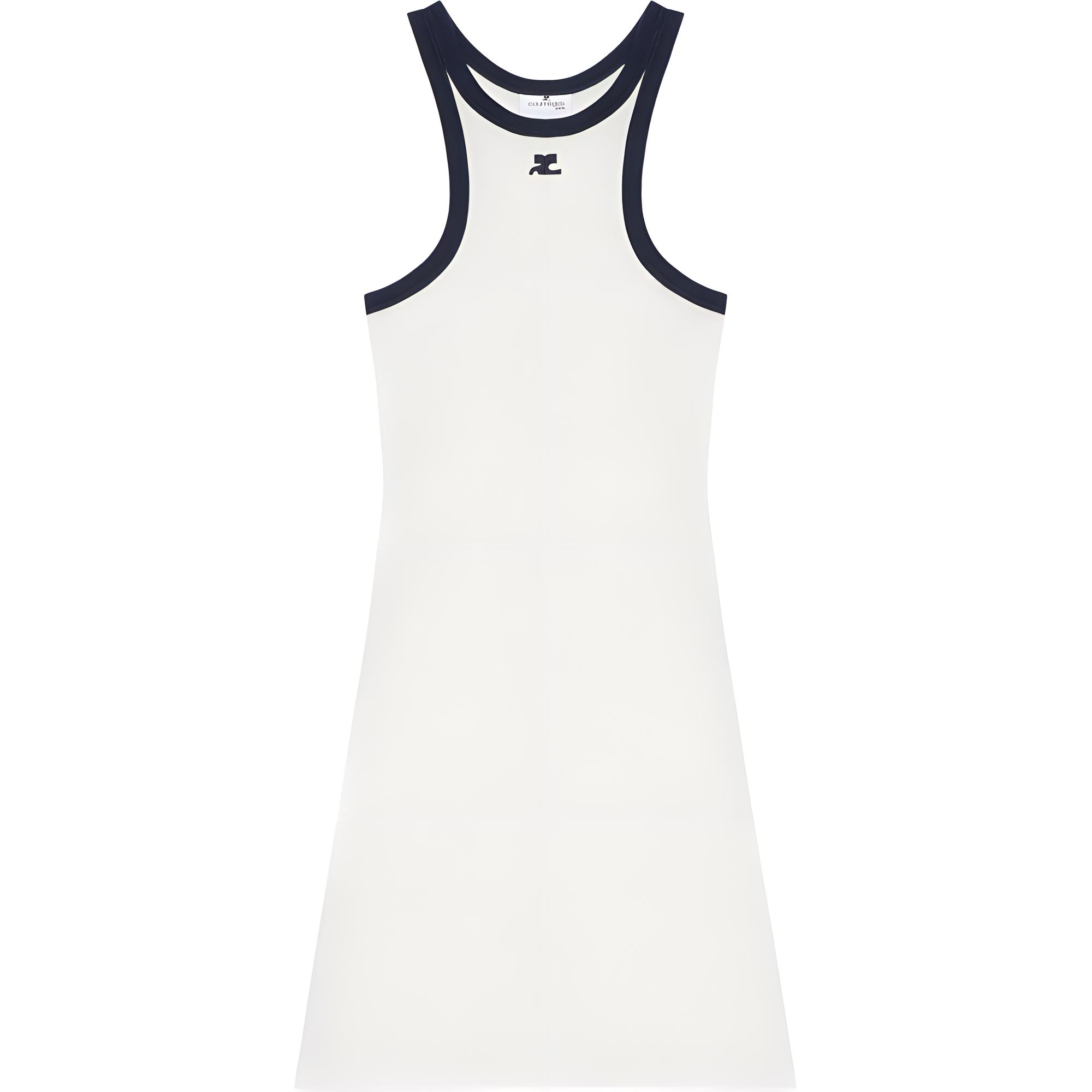 

Courrèges платье мини без рукавов с открытой спиной COURREGES, белый