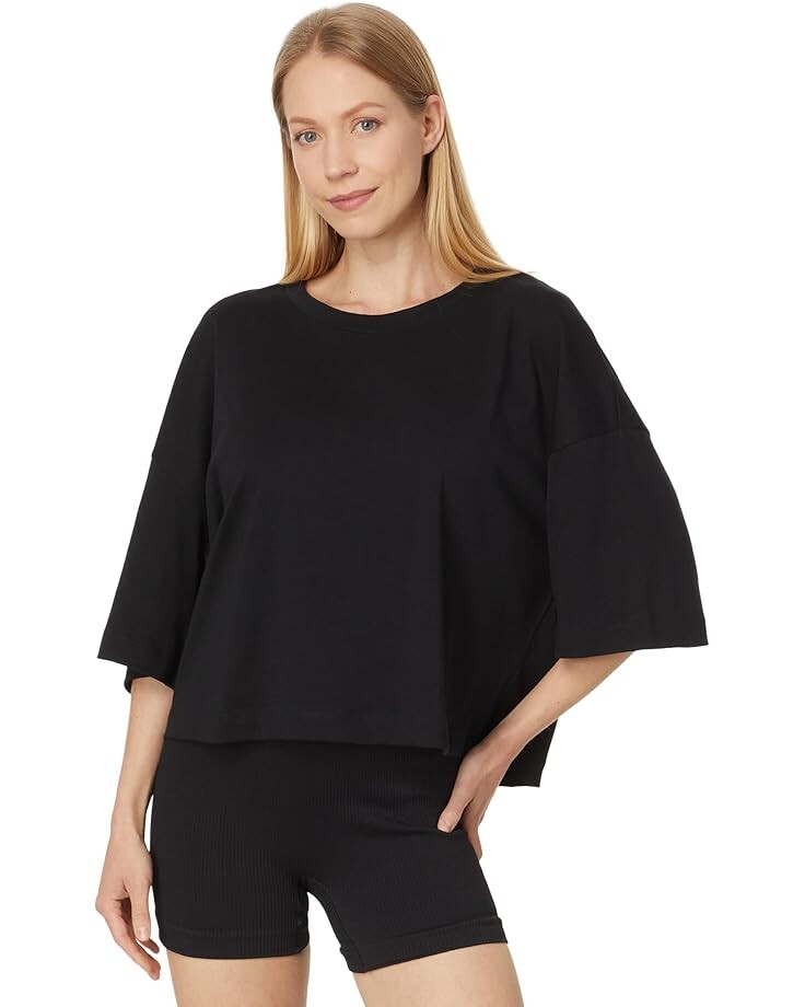 

Брюки Skin Organic Cotton Crop Tee, черный