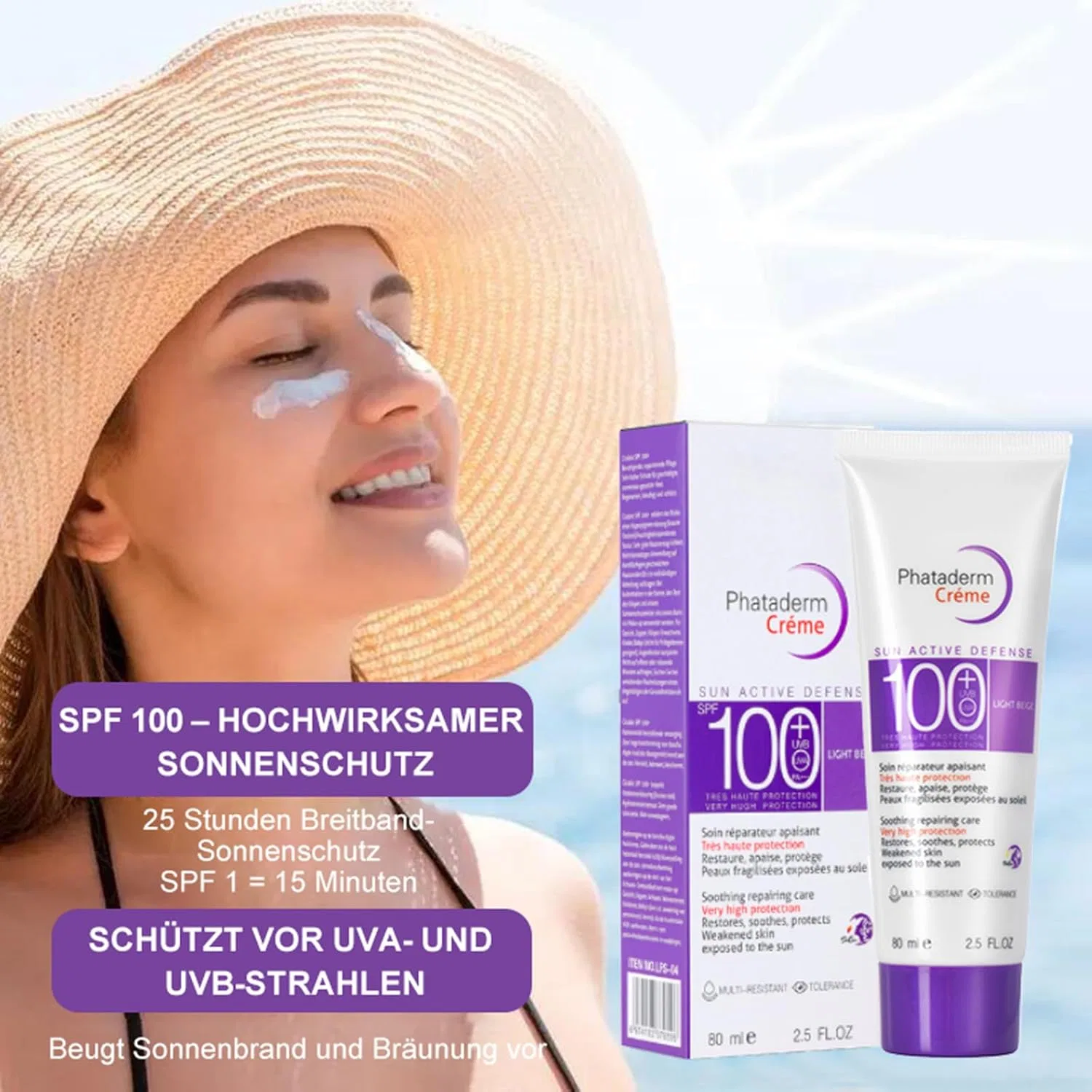 Солнцезащитный крем SPF 100 с UVA/UVB-защитой Soleneva — фото 2