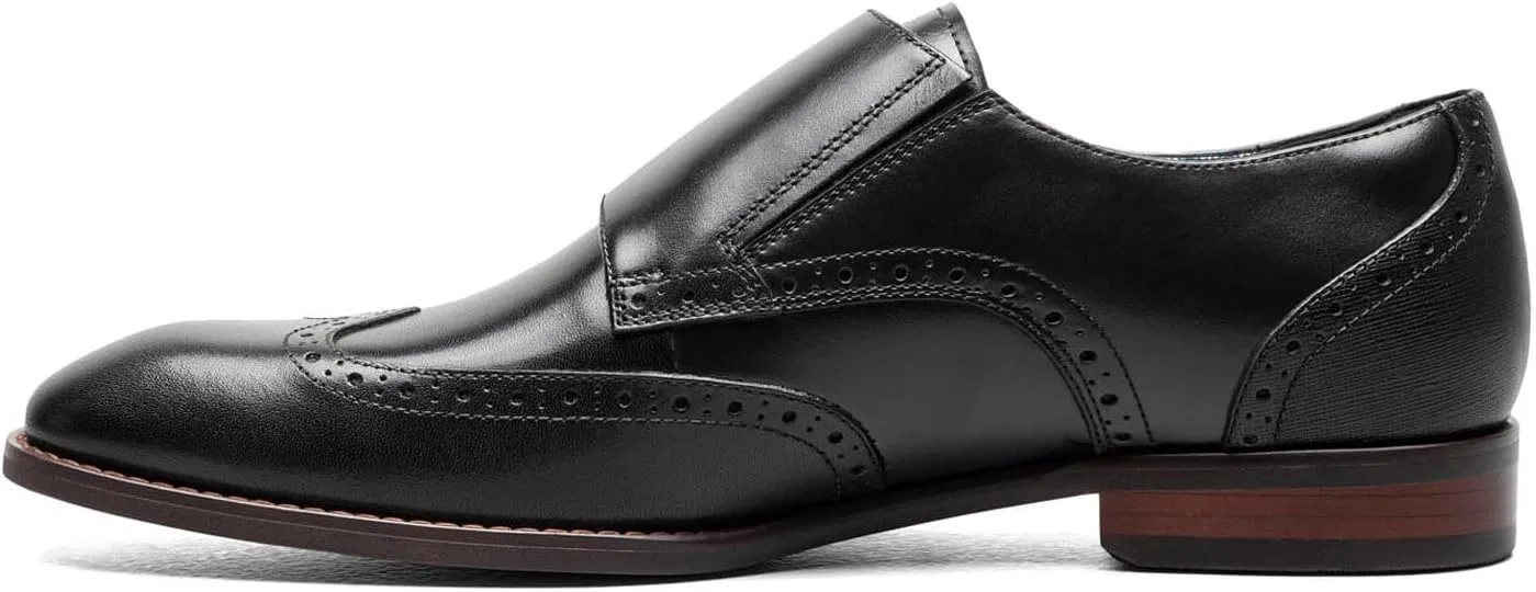 Туфли Stacy Adams Karson Wingtip Double Monk Strap Monk Buckle Shoe, черный — фото 4