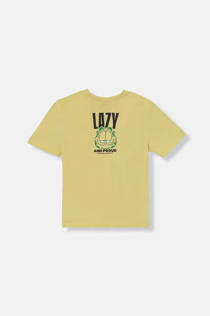 Футболка с принтом Garfield United Colors of Benetton, зеленый — фото 2