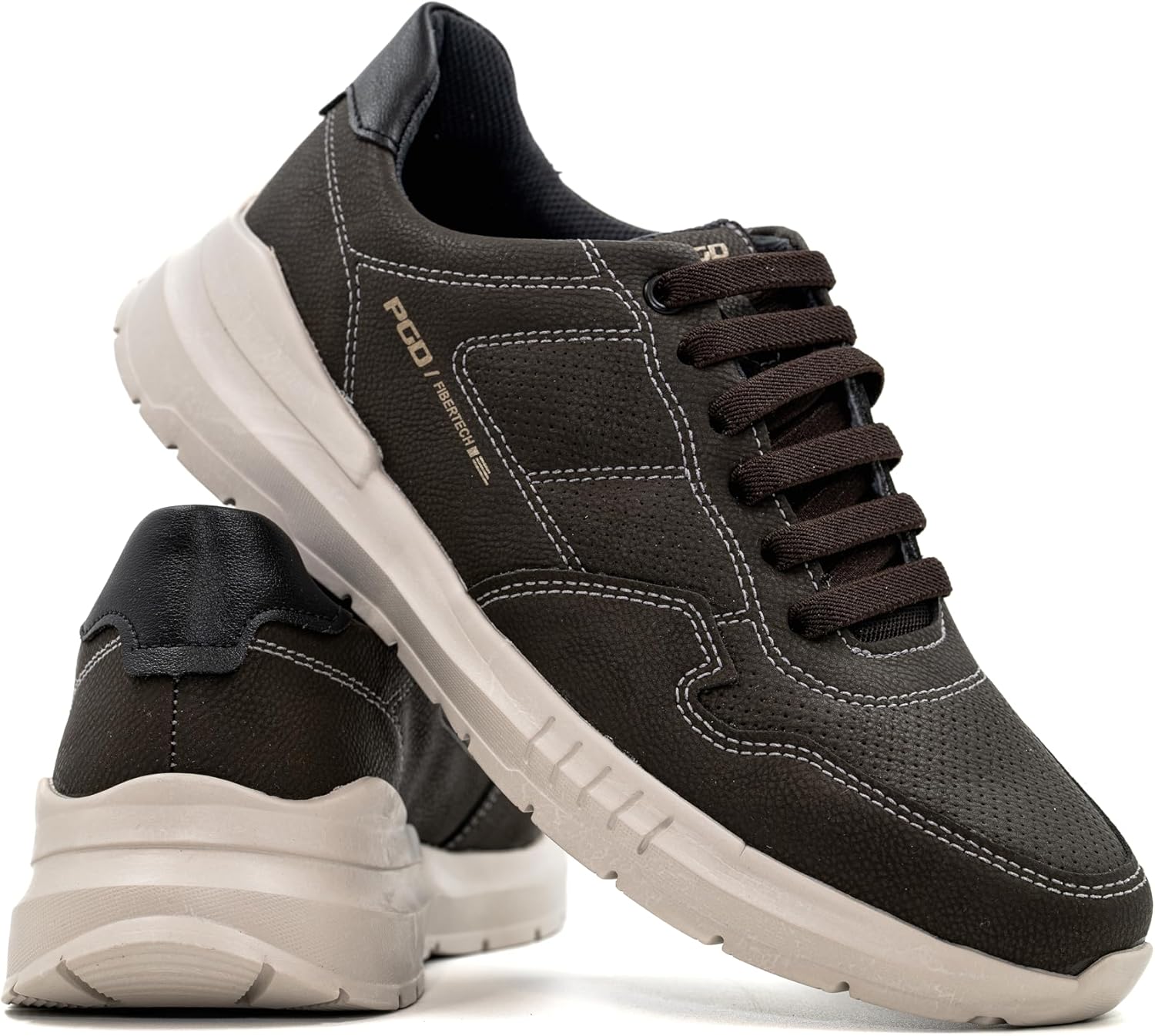 

Мужские современные повседневные кроссовки PEGADA PGD, стелька с эффектом памяти, низкие спортивные туфли, модель 172601, дышащий материал Fibertech, Flother Cafe