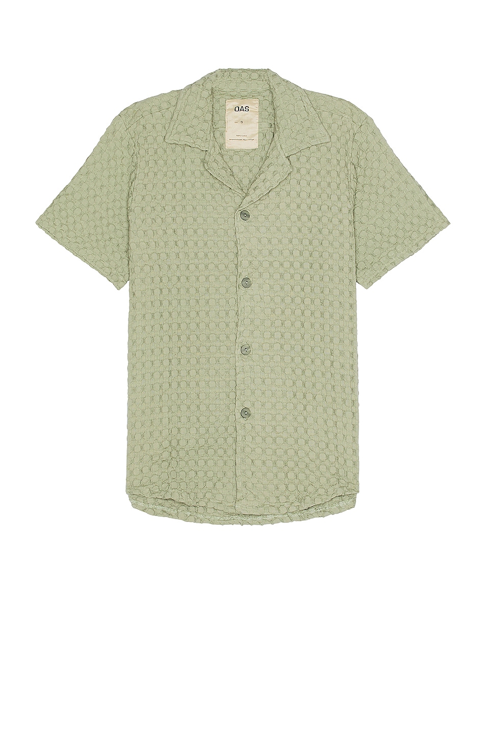 

Рубашка Oas Dusty Green Cuba Waffle, зеленый