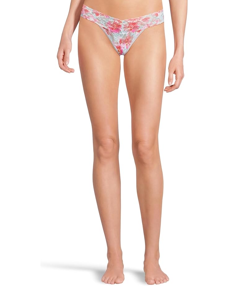 

Стринги Hanky Panky Signature Lace Printed Petite Low Rise Thong, цвет First Bloom