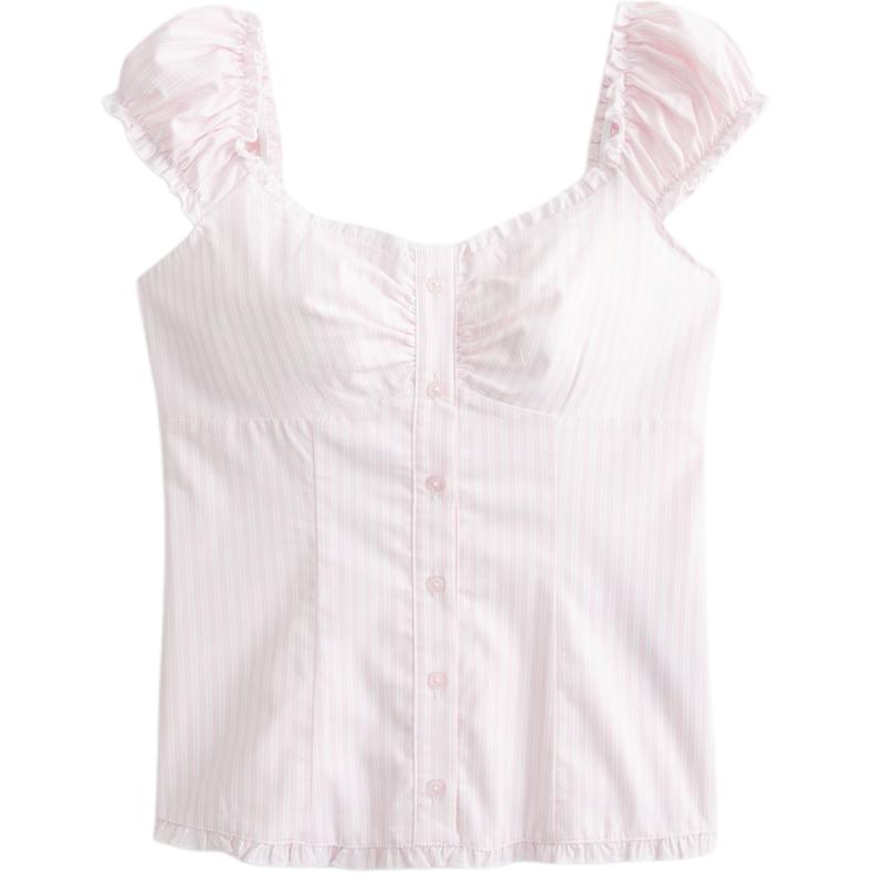 

Обычная футболка женская Hollister, розовый