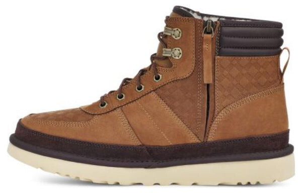 Зимние ботинки мужские Ugg комбинированные на молнии, коричневый — фото 2