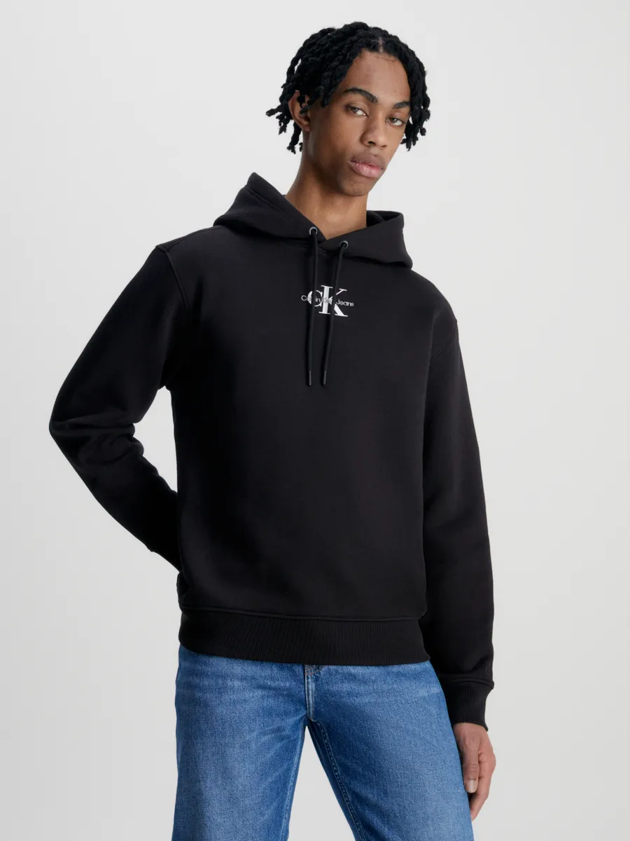 

Толстовка Calvin Klein Jeans с капюшоном "MONOLOGO HOODIE" и надписью-логотипом, черный