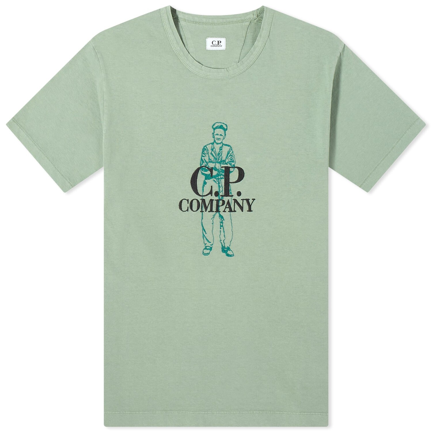 

Футболка C.P. Company Large Sailor T-Shirt, цвет Green Bay