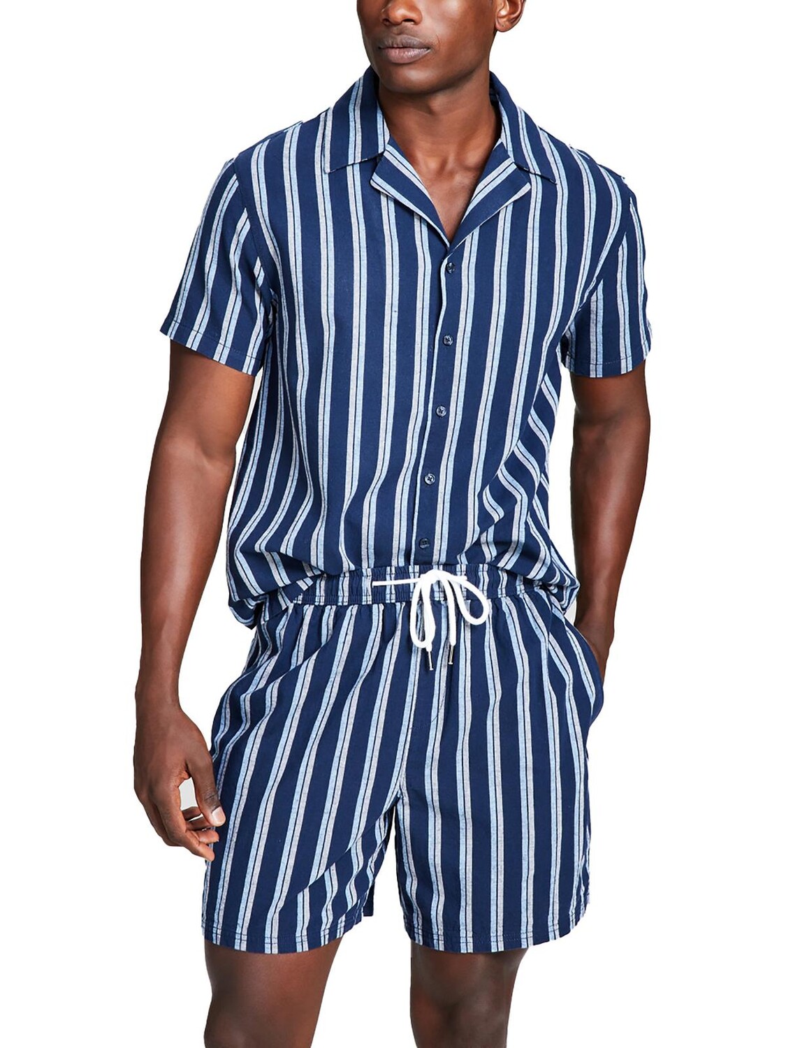 

Мужские однотонные хлопковые повседневные шорты And Now This, цвет Blue Combo