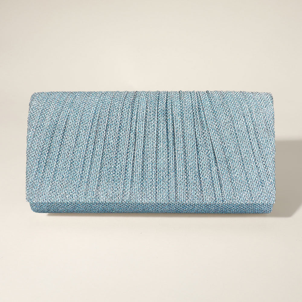 

Складчатая блестящая вечерняя сумочка-клатч через плечо FASHNZFAB