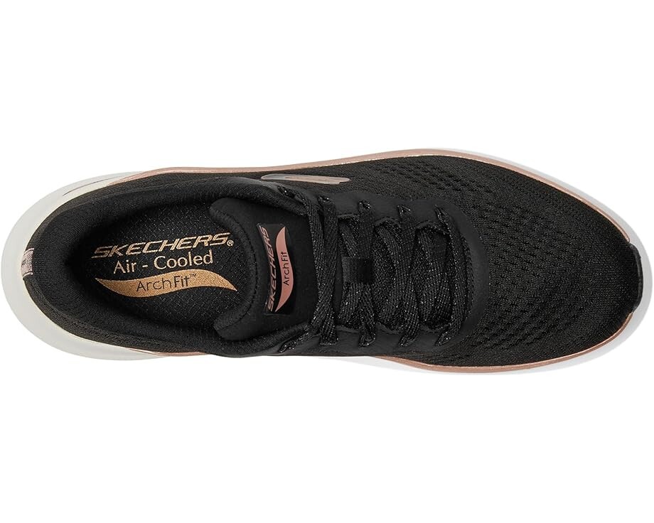 Кроссовки SKECHERS Arch Fit 2.0-Glow The Distance, цвет Black Rose Gold — фото 2