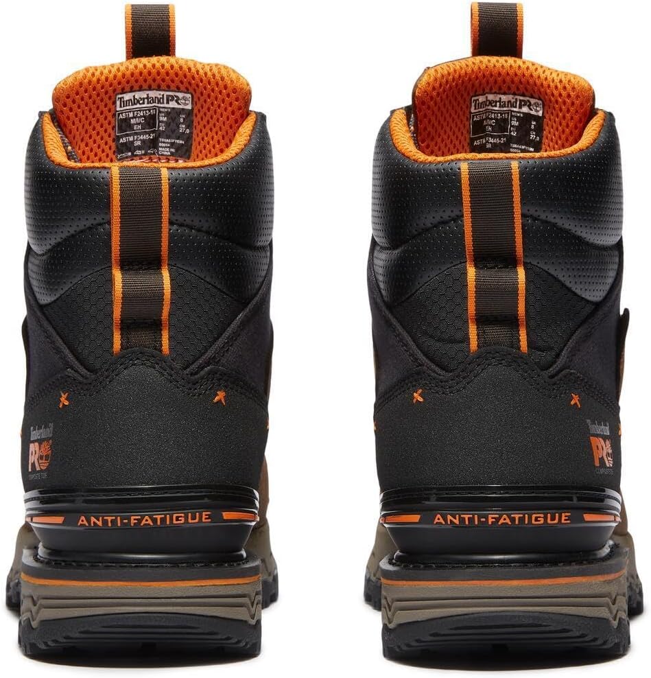 Timberland PRO мужские ботинки 6 Boondock Ultralight с композитным мыском, водонепроницаемые, противоскользящие, Medium Brown — фото 3