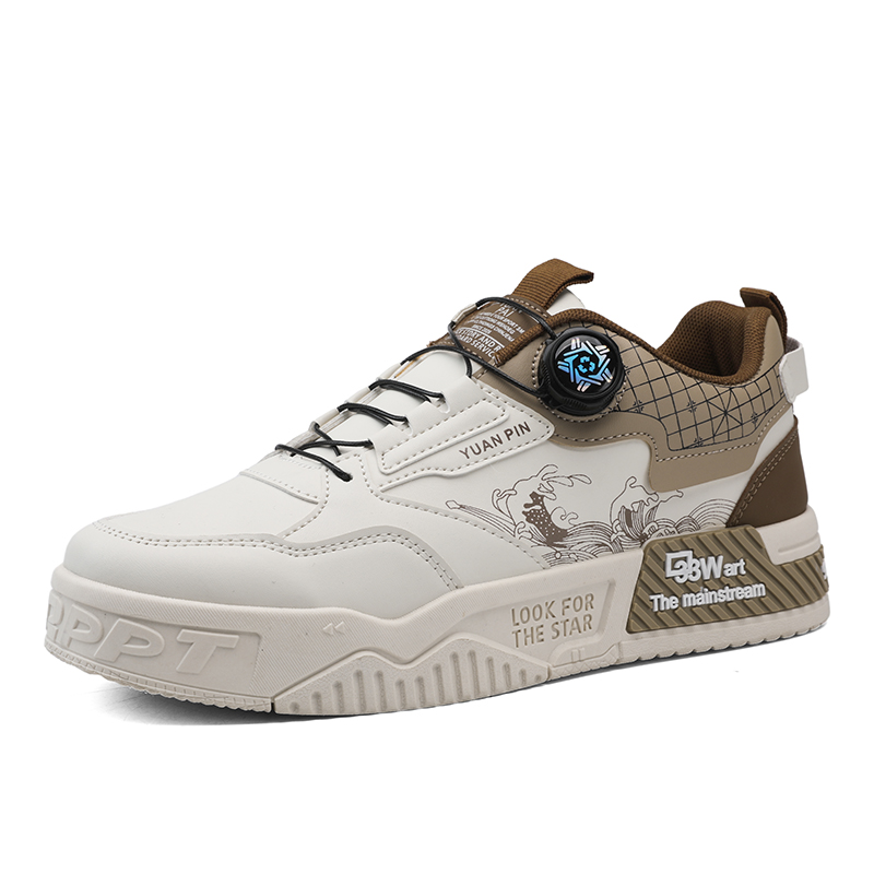 

SUPEREDGE Дышащие и износостойкие мужские лоу-топы для скейтбординга бежево-кофейные, цвет Beige Coffee