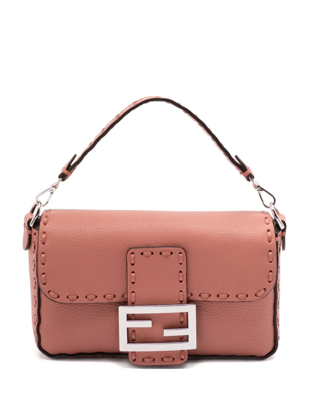 

Кожаная мини-сумка на цепочке FENDI, розовый