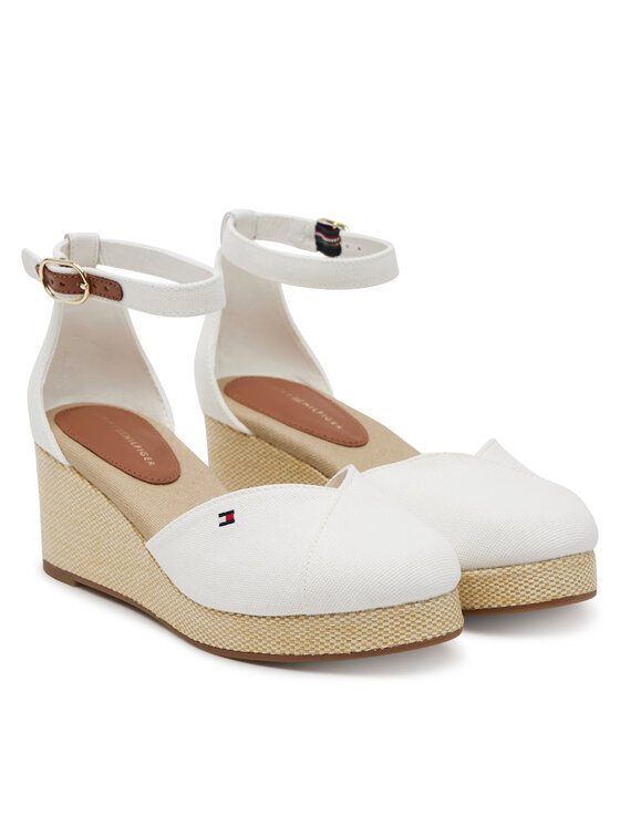Низкие туфли Flag Closed Toe Mid Wedge Espad FW0FW08657 Tommy Hilfiger, белый — фото 2