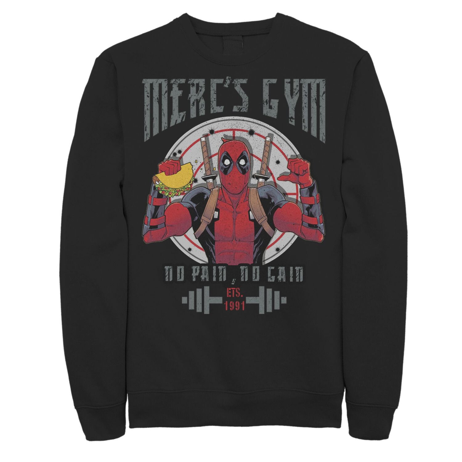 

Мужская толстовка Marvel Deadpool Merc's Gym No Pain No Gain