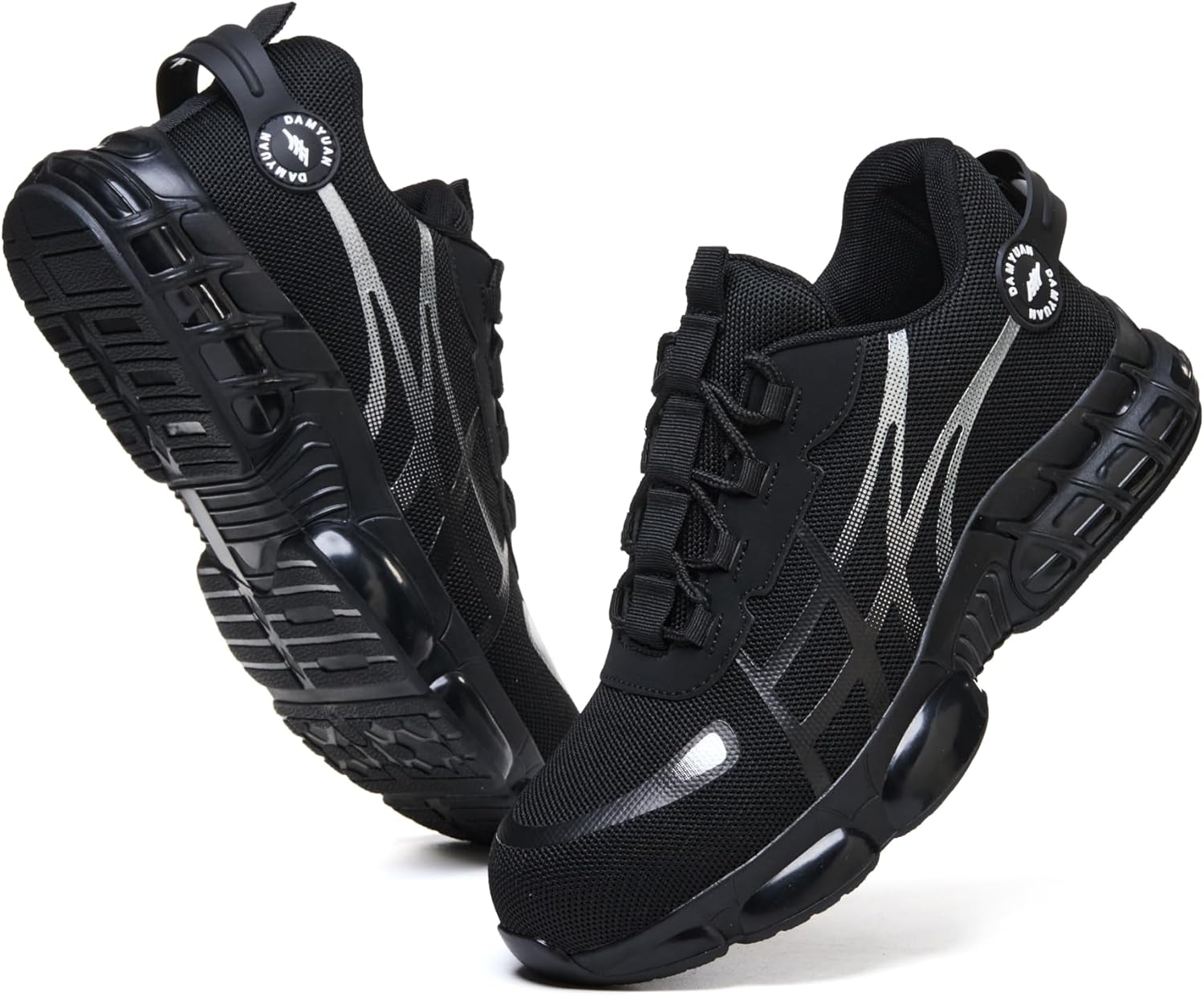 

Кроссовки со стальным носком для мужчин и женщин, с защитой от скольжения, удобные, пробоотталкивающая подошва, неразрушимые, обувь на платформе Gdebyz, черный