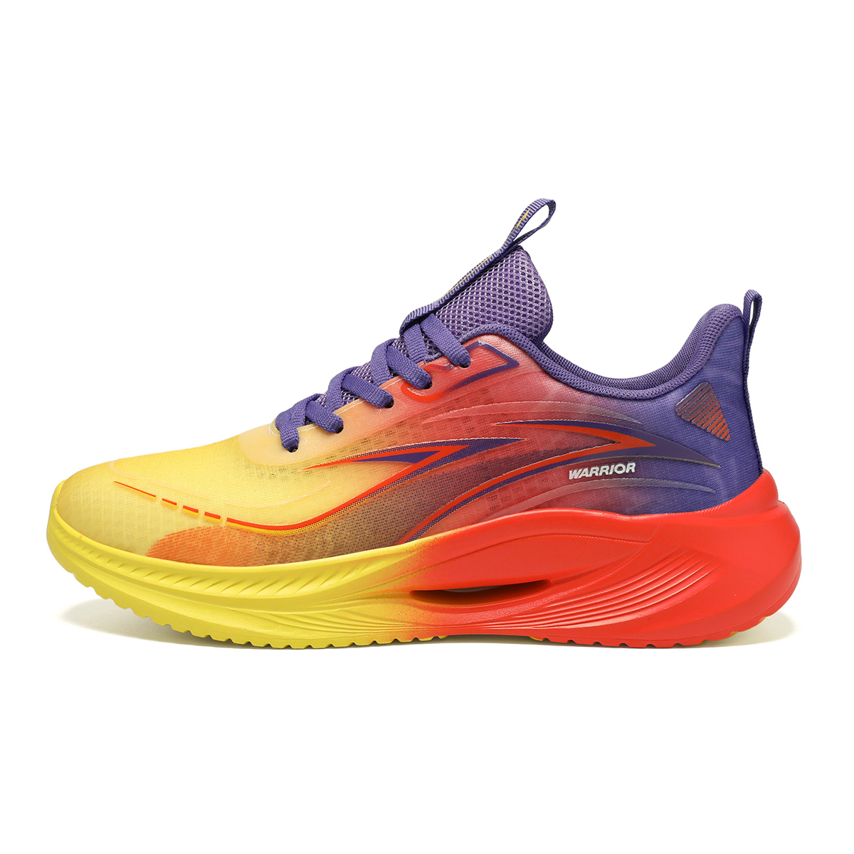 

Износостойкие дышащие легкие мужские кроссовки Low Top WARRIOR, оранжевый желтый/фиолетовый