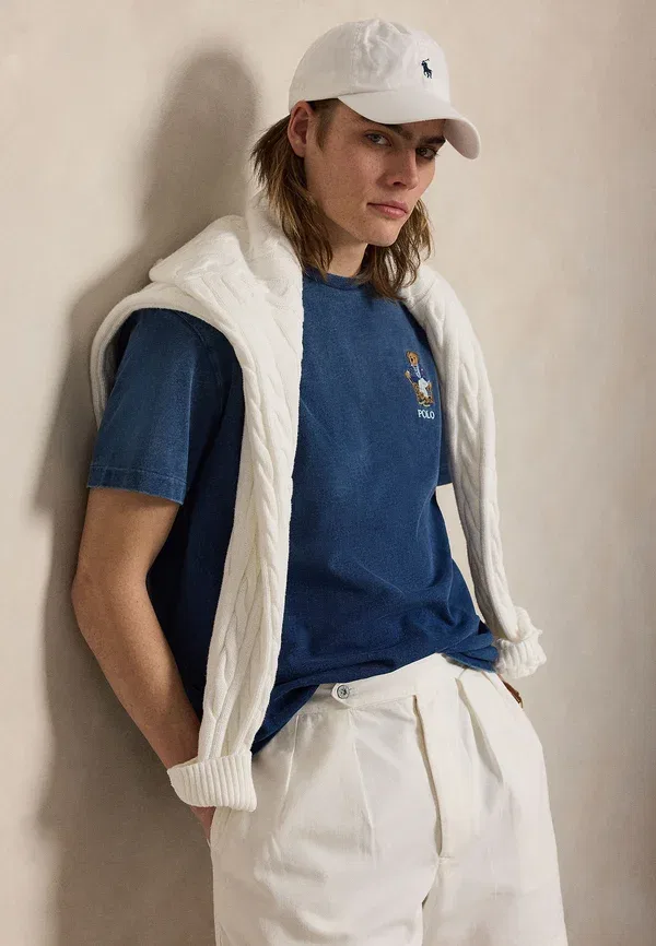 Футболка поло с принтом Classic Fit Polo Bear, Polo Ralph Lauren, темно-индиго — фото 4