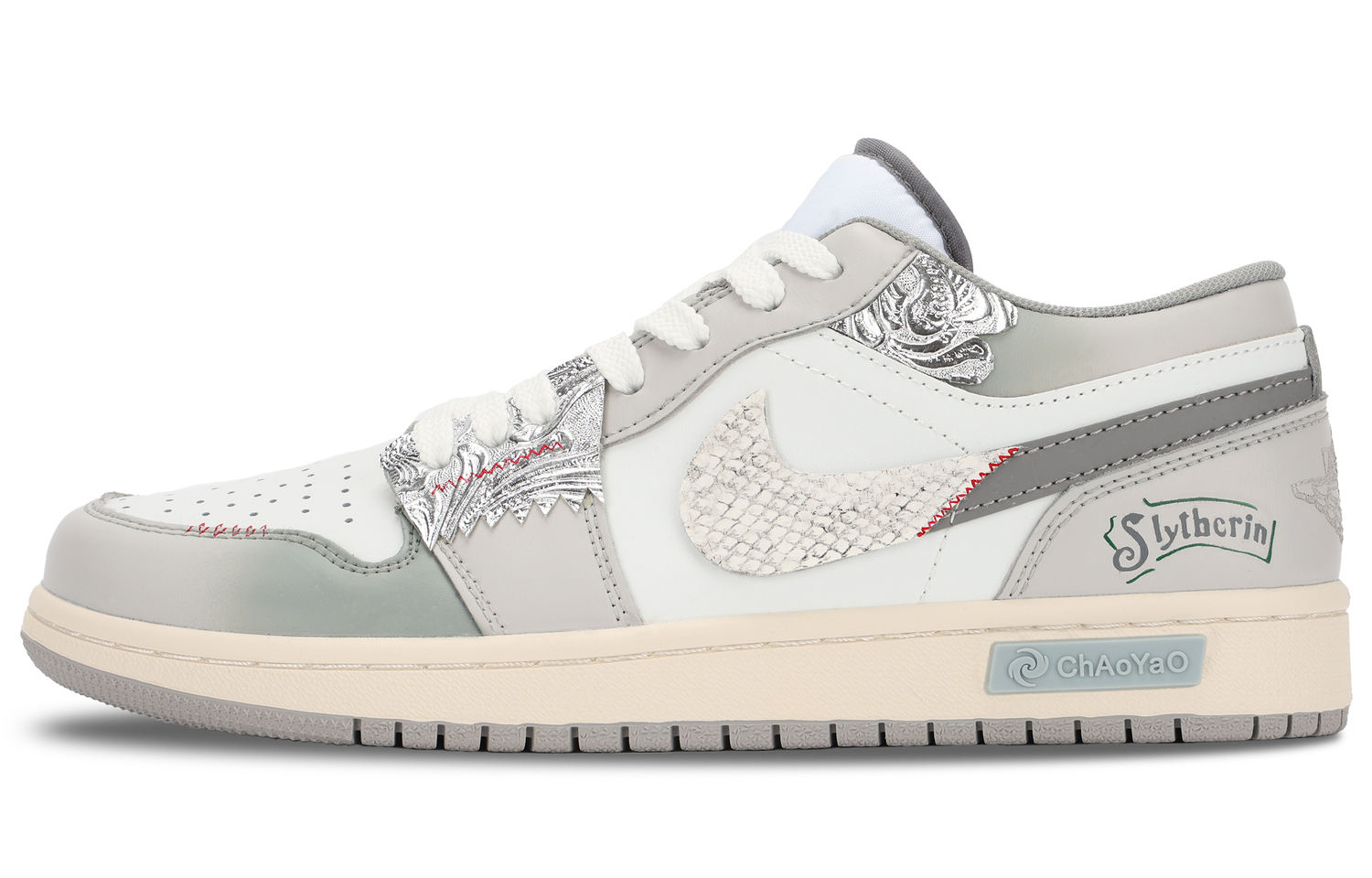 

Air 1 Low 'Vintage Grey' низкие детские баскетбольные кроссовки белый серый подростки Jordan, Year of The Dragon and Snake