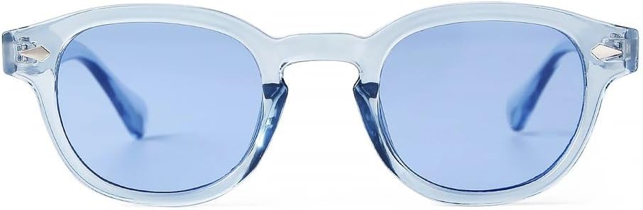 

Модные прозрачные синие круглые солнцезащитные очки для женщин и мужчин в стиле ретро с заклепками, черепаховая оправа, маленькие квадратные солнцезащитные очки GHVWYX, N2