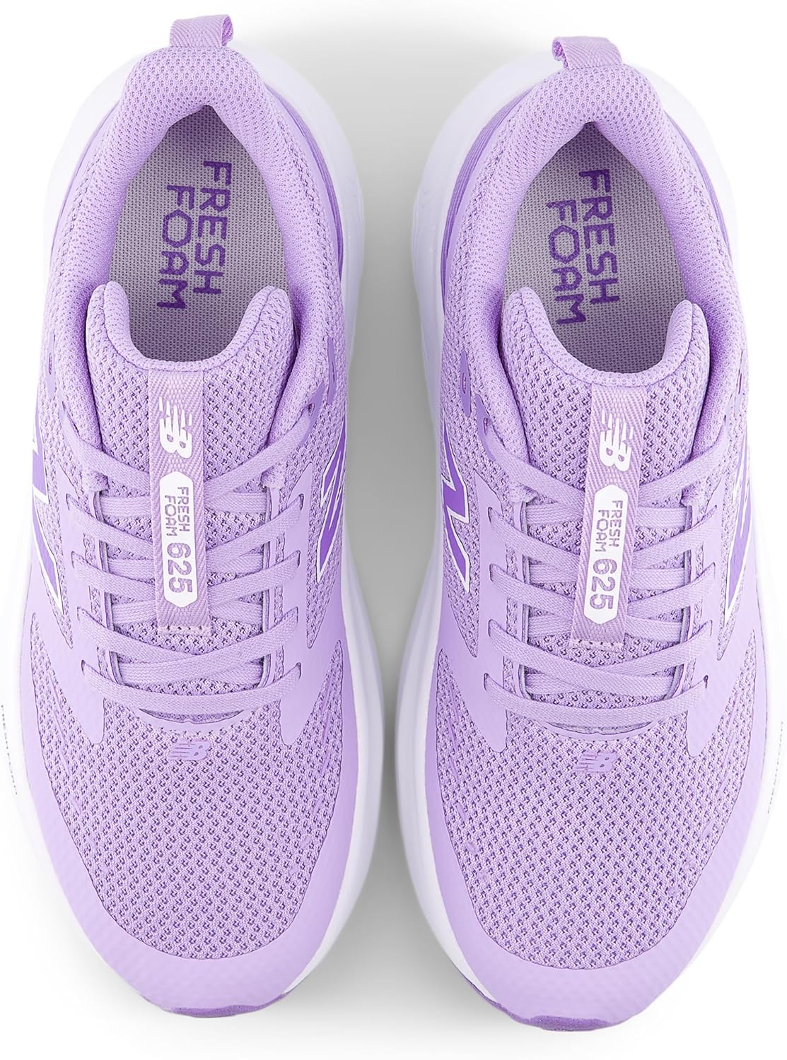 Кроссовки New Balance Kids Fresh Foam 625 V1 на шнуровке, белый/фиолетовый/сиреневый — фото 4