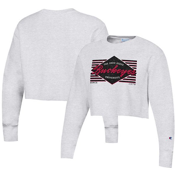 

Женская серая толстовка Ohio State Buckeyes Reverse Weave Champion, Серый, Женская серая толстовка Ohio State Buckeyes Reverse Weave Champion