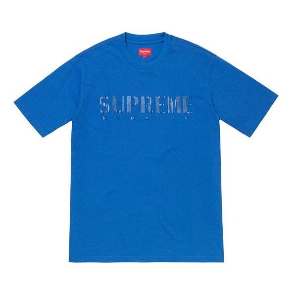 

Футболка ss19 gradient logo tee blue logo tee Supreme, синий