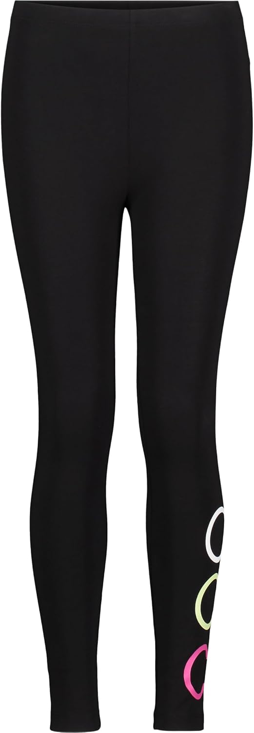 

Леггинсы Calvin Klein для девочек, спортивные брюки-стрейч полной длины с логотипом, Black Stacked