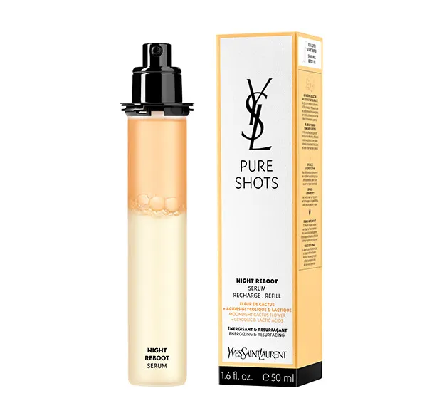 Сыворотка Saint Laurent — Двухфазная антивозрастная Recharge Pure Shots Night Reboot Serum Refill Yves, 30 мл — фото 2