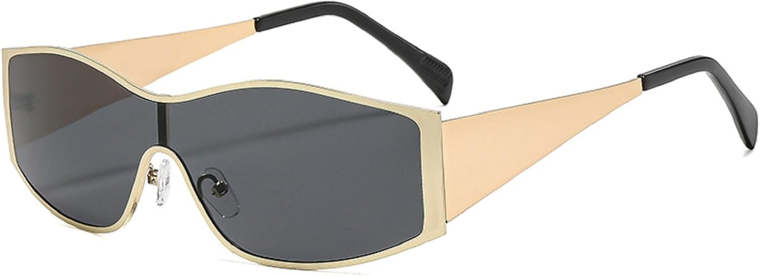 

Сексуальные маленькие солнцезащитные очки в стиле панк «кошачий глаз» для женщин, роскошные ретро-очки 2000-х годов, солнцезащитные очки с защитой от УФ-излучения UV400 mincl, Gold Black