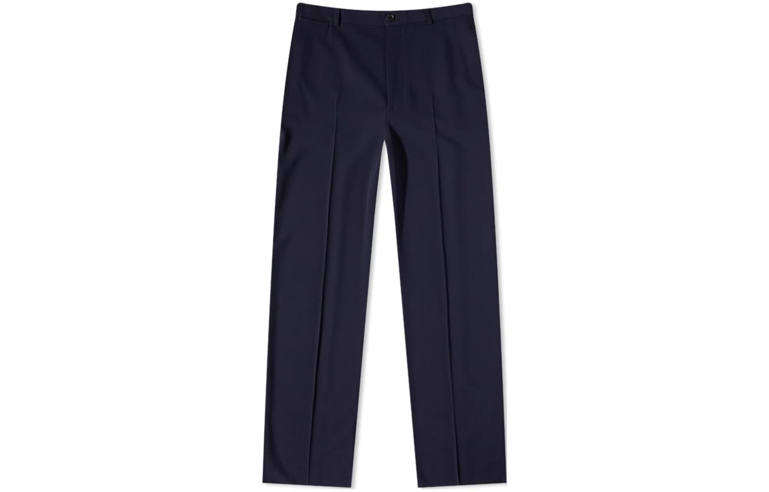 Мужские брюки большого размера из эластичной шерстяной саржи Balenciaga, темно-синий