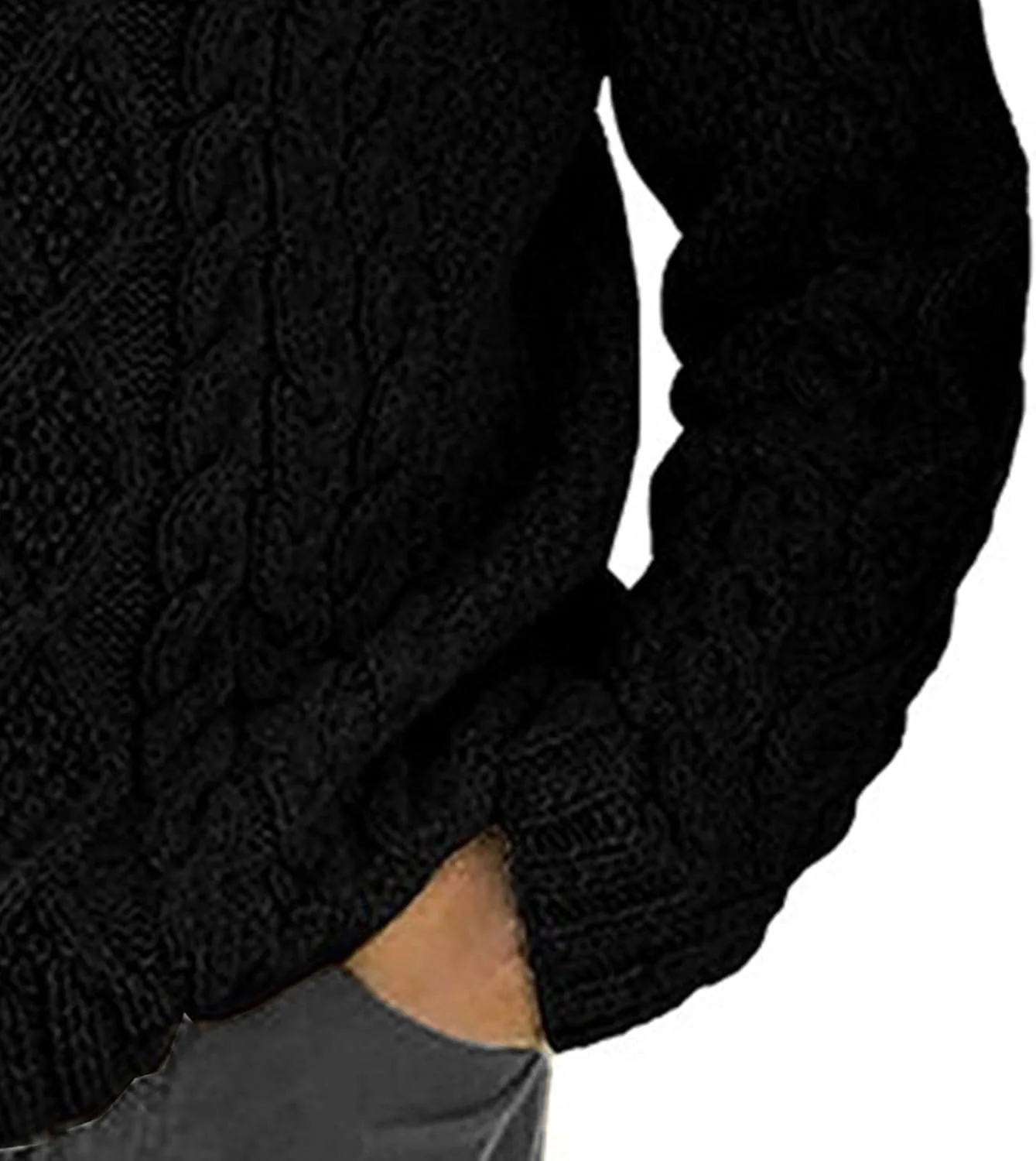 Теплый зимний свитер для мужчин Slim Fit — фото 4