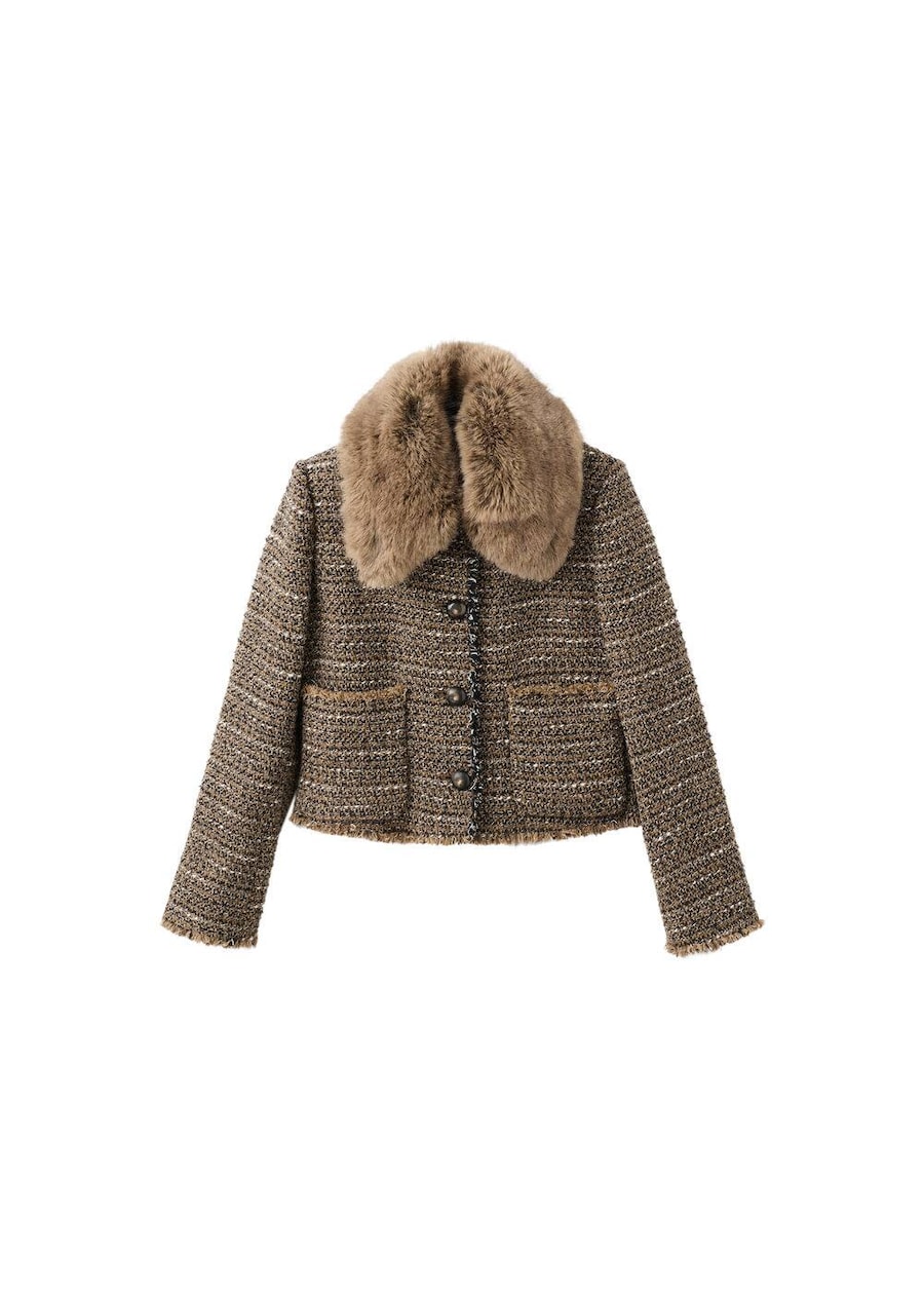 

Куртка межсезонная MANGO Pelete, Umbra/Mottled Brown