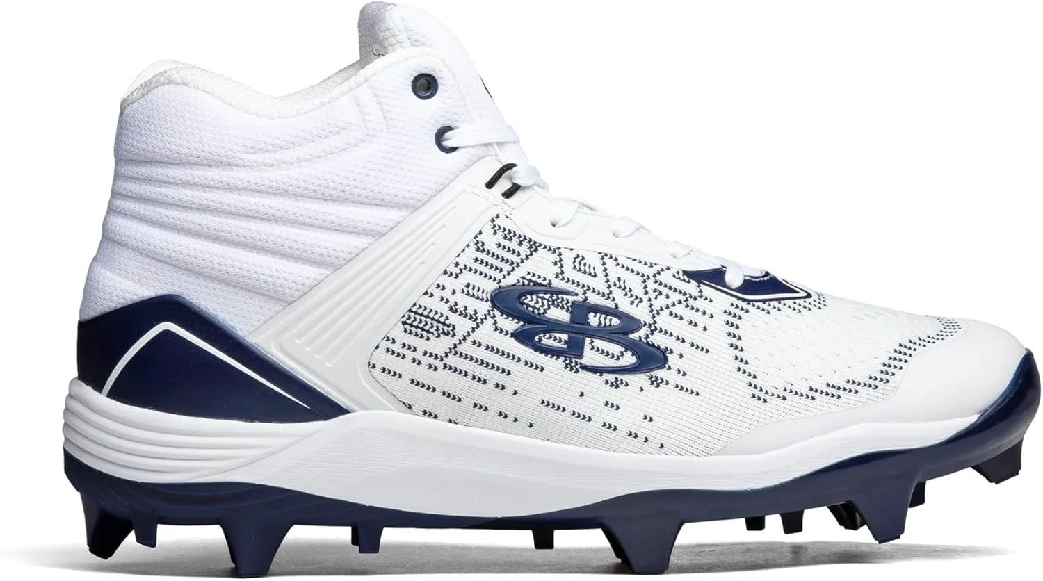 Бутсы Boombah Viper Pureknit для мужчин с формованной средней подошвой - Status - несколько цветовых вариантов - несколько размеров, белый/синий — фото 3