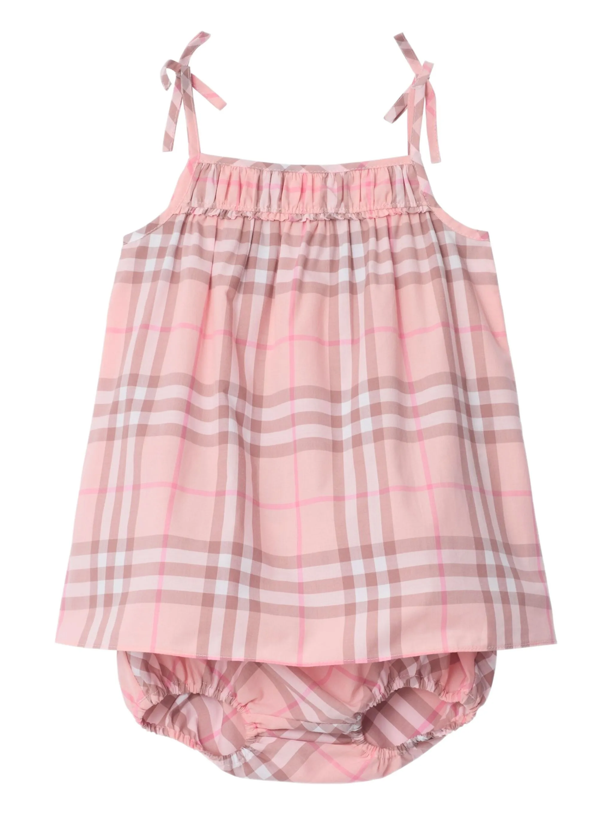 

Комплект в клетку Burberry Kids, розовый