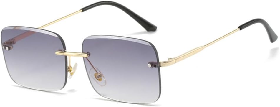 

Ретро-солнцезащитные очки без оправы для женщин, солнцезащитные очки с градиентным переходом цвета, модные солнцезащитные очки с металлическими линзами TVTBBVV, Tf2621-c2