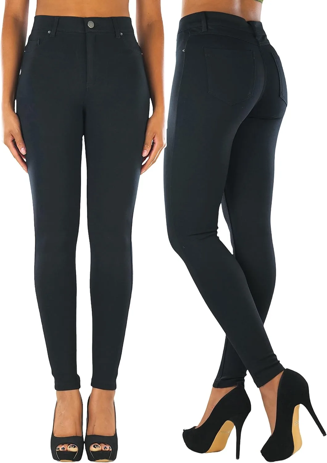 

Женские эластичные скинни джинсы ToBeInStyle с молнией и карманами